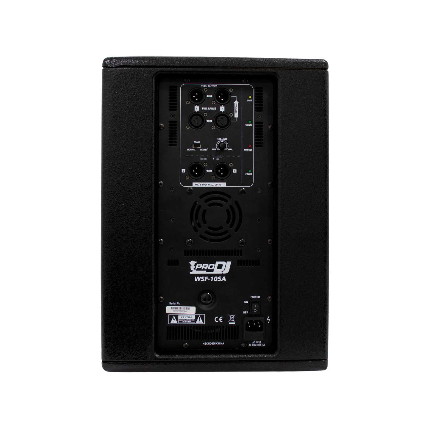 WSF-10SA SUBWOOFER PRO DJ ACTIVO 10"