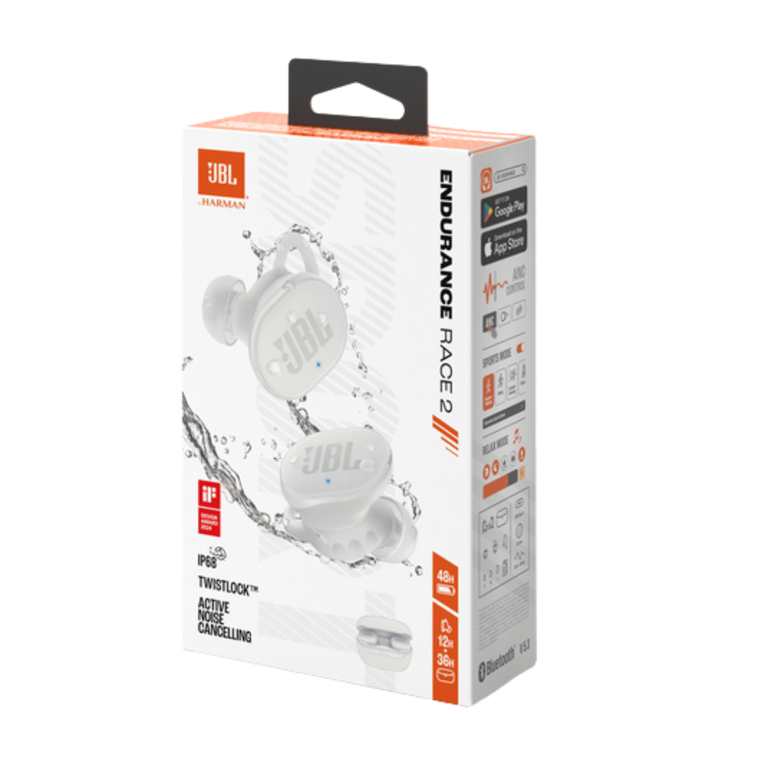 JBL ENDURANCE RACE 2 BLANCO