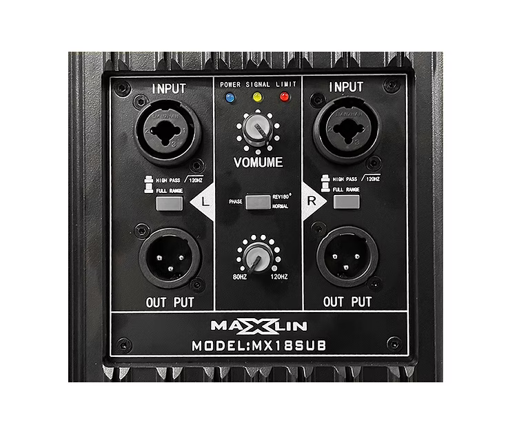 Maxlin MX18SUB BAJO Activo 18 pulgadas Bajo Amplificado 8000w