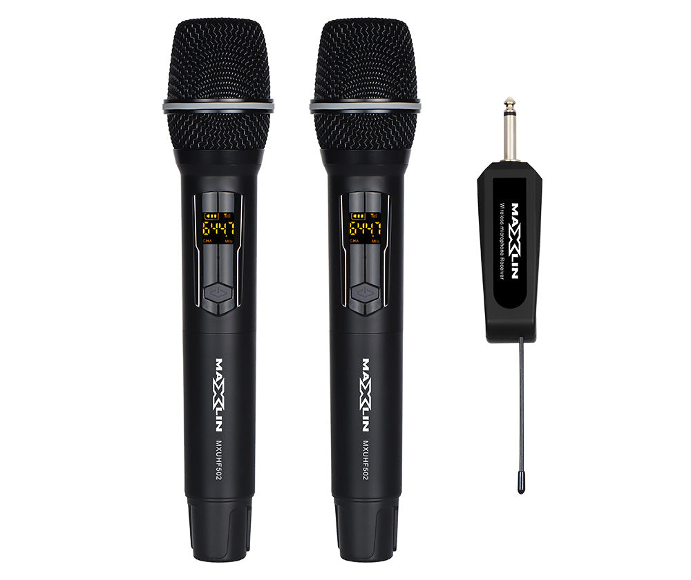 Micrófono Inalámbrico De Mano Doble Maxlin MXUHF502