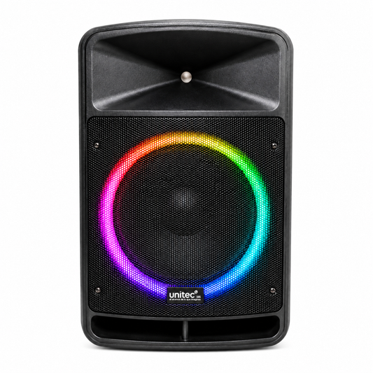 PP7415H CABINA DE 15 PULGADAS UNITEC RGB CON BASE Y MICROFONO