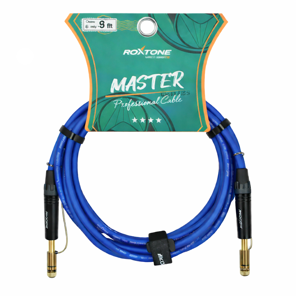 MGJJ110L0030 CABLE PARA INSTRUMENTO 1 PLUG 6.3MN X LADO TRANSPARENTE AZUL 3M