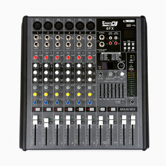 Mezclador análogo 6FX PRO DJ 6 canales