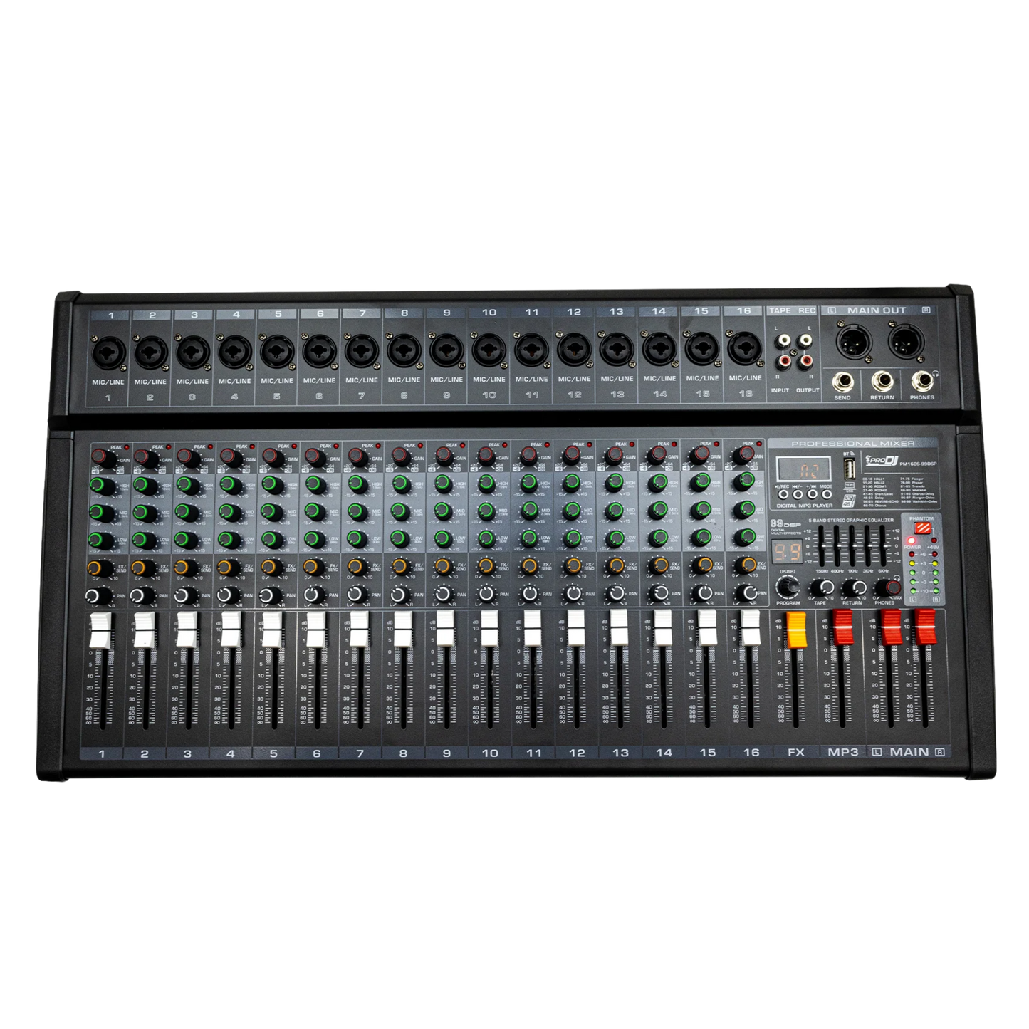 PM160S-II CONSOLA PRO DJ PASIVA 16 CANALES