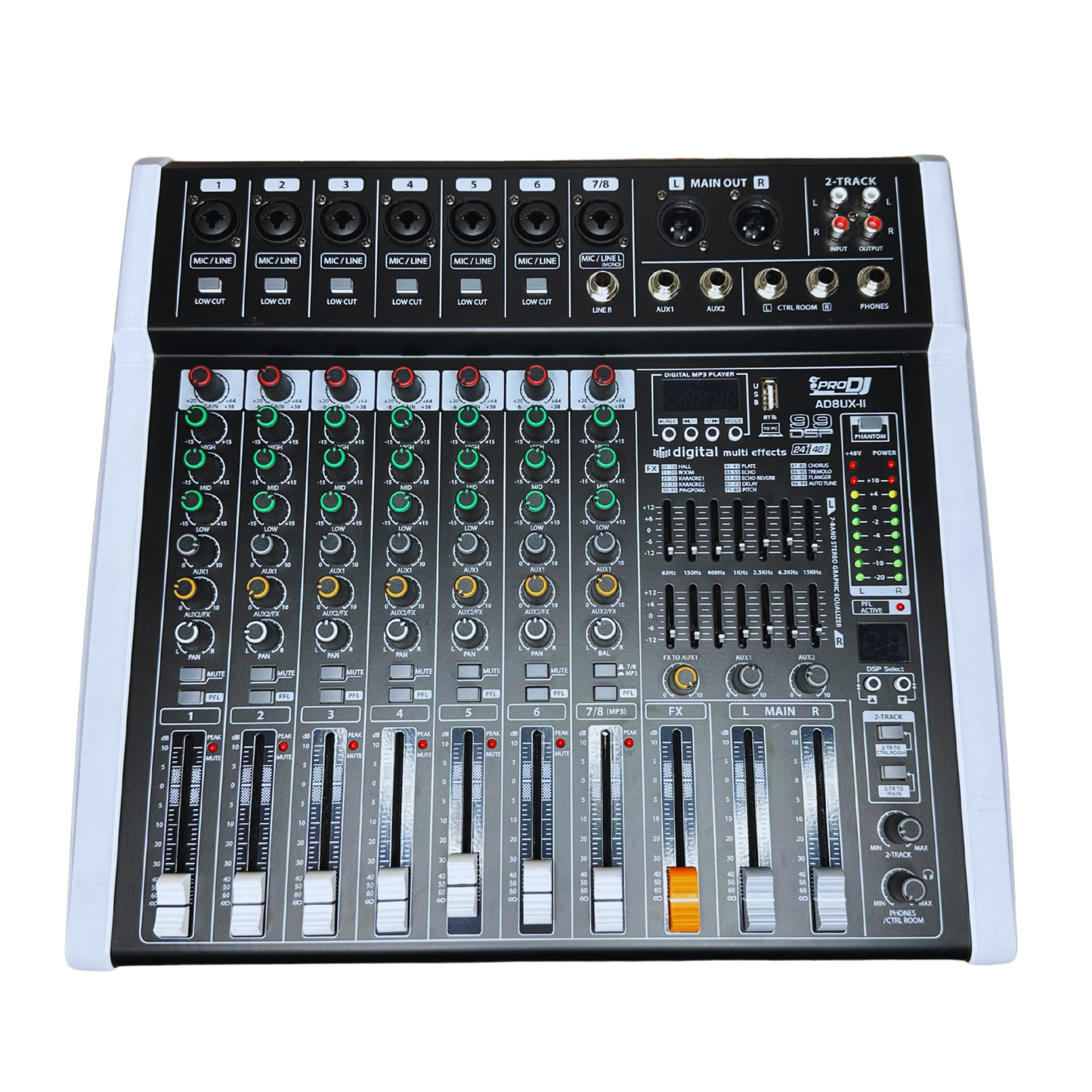 AD8UX-II CONSOLA PRO DJ PASIVA 8 CANALES