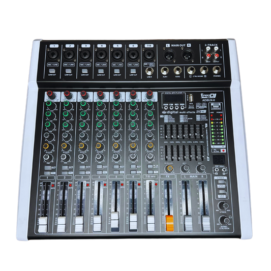AD8UX-II CONSOLA PRO DJ PASIVA 8 CANALES