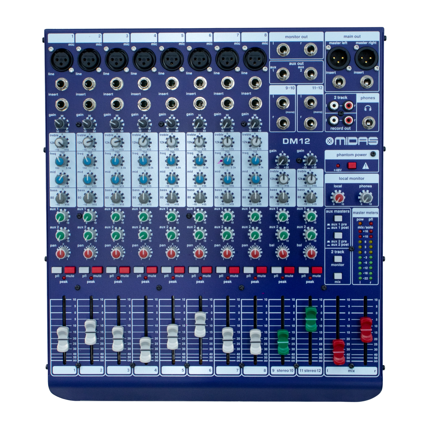 DM12 CONSOLA MIDAS ANALOGA DE 12 CANALES