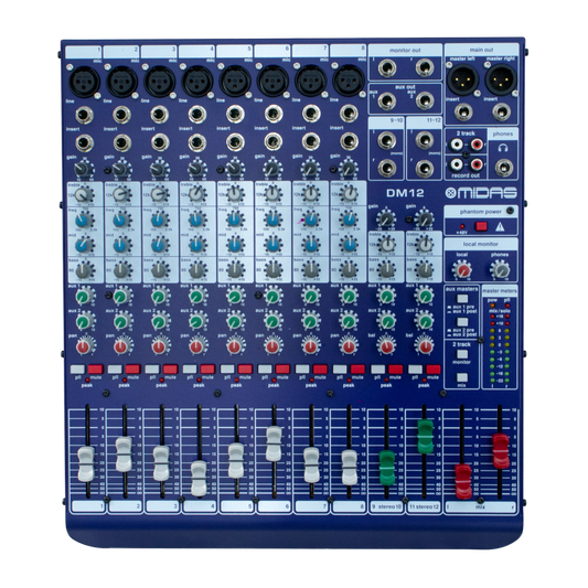DM12 CONSOLA MIDAS ANALOGA DE 12 CANALES