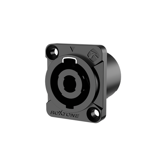 RS4MD-T Conector Jack Speakon de chasis cuadrado plástico.