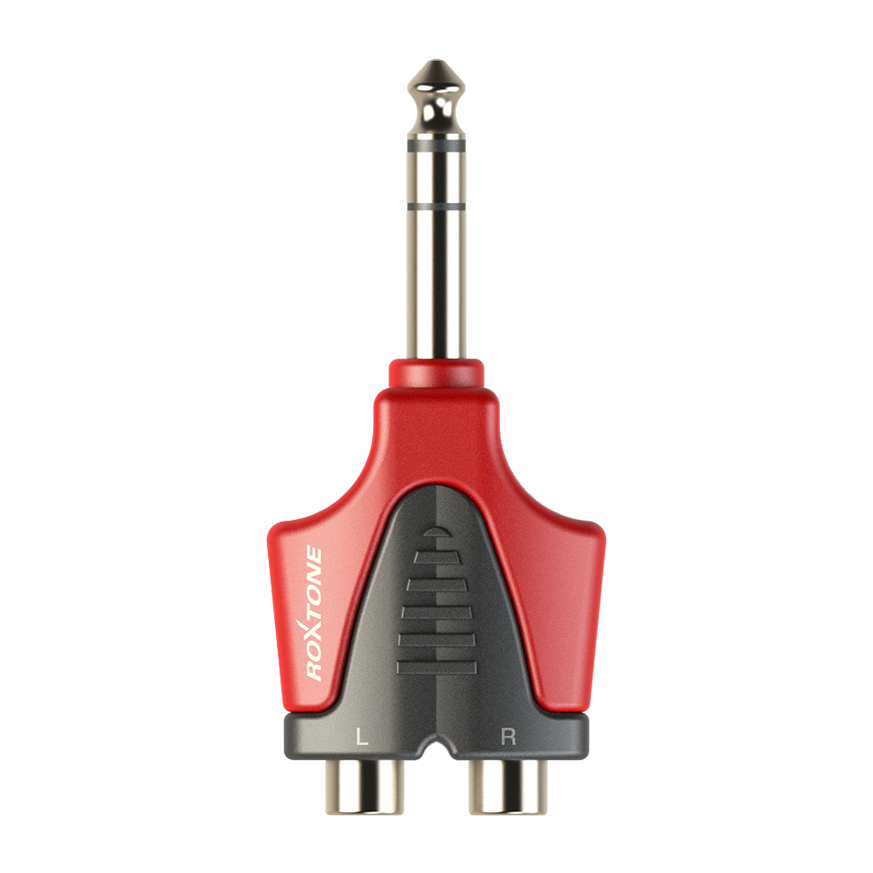 RPAN330 Conector estéreo de 6,3 mm - 2 conectores RCA hembra