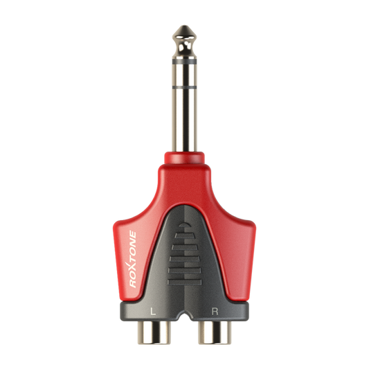 RPAN330 Conector estéreo de 6,3 mm - 2 conectores RCA hembra