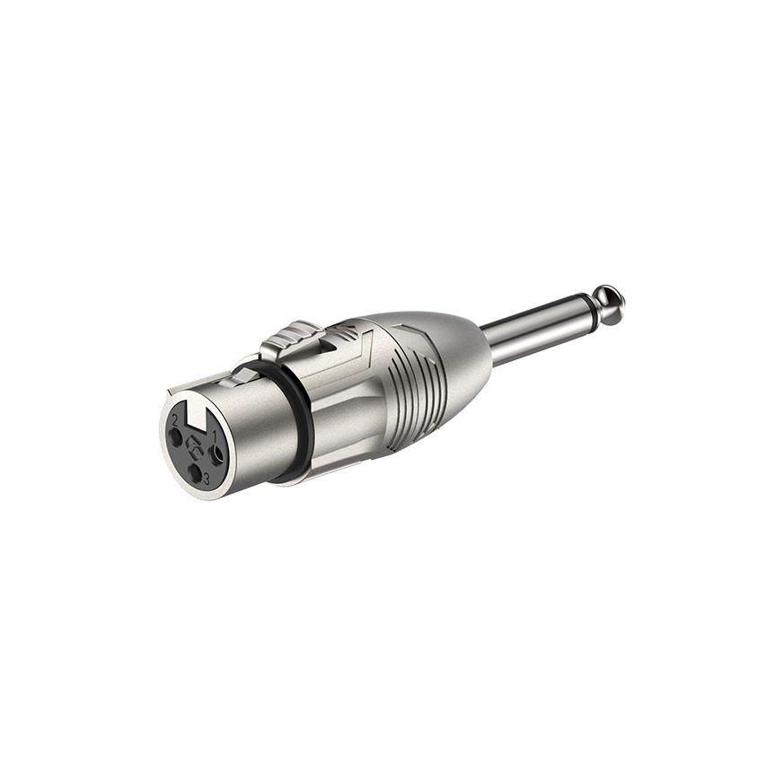 RA2XFJM Conector macho mono de 6,3 mm - XLR hembra de 3 pines
