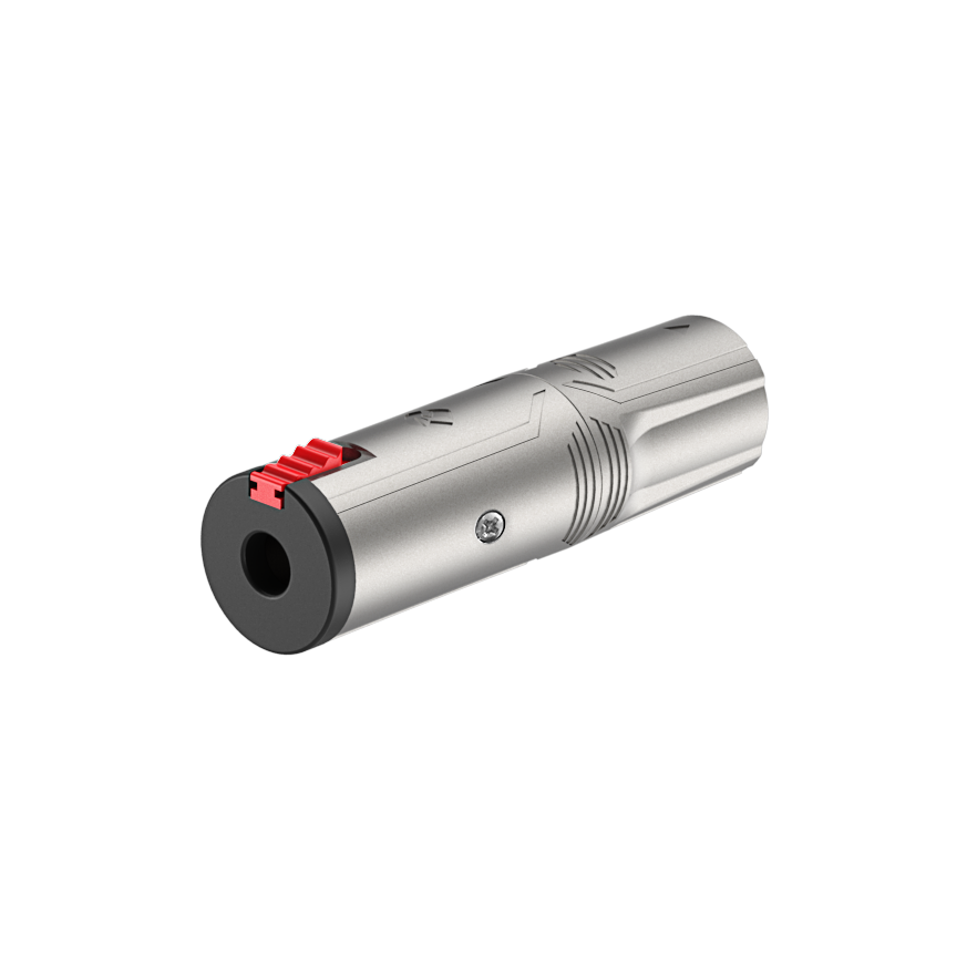RA3XMJF Conector XLR 3P macho - 6,5mm Hembra Estéreo con Cierre de Seguridad.