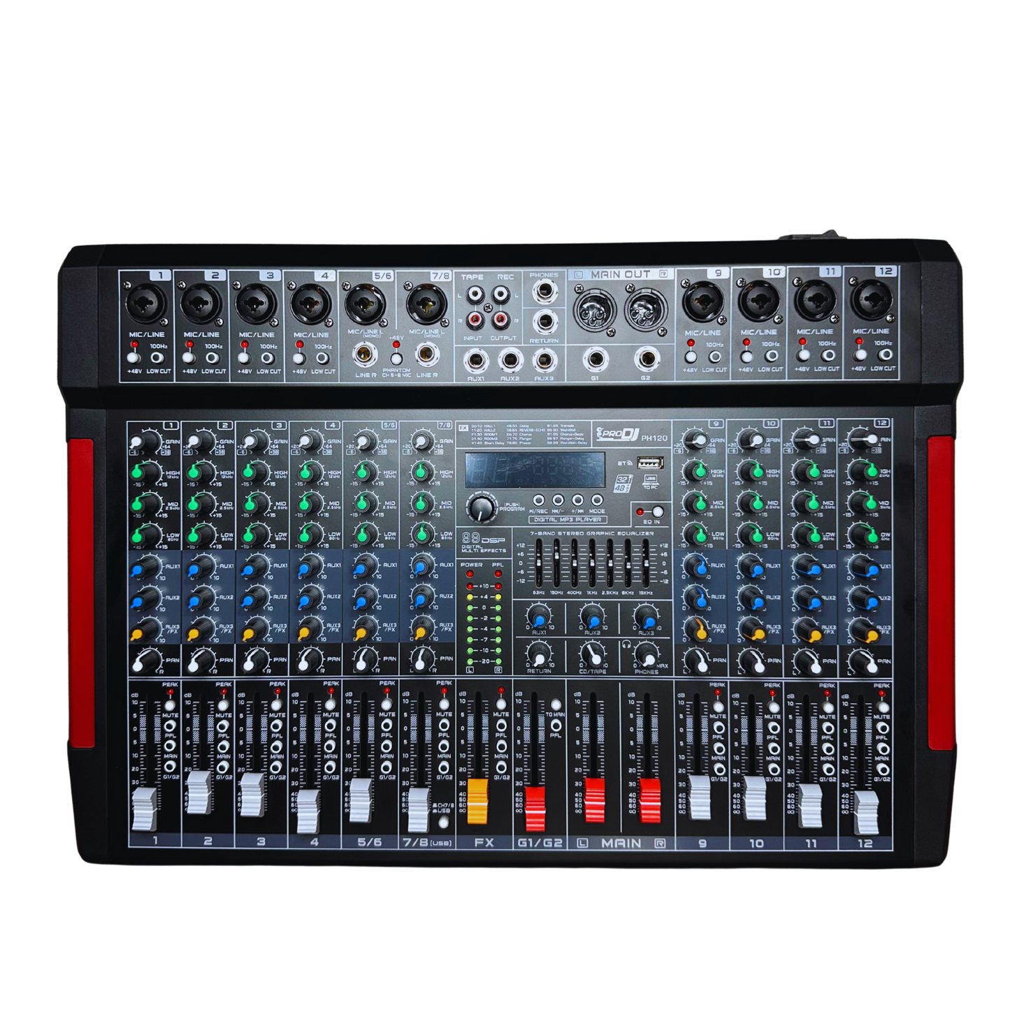 PH120 CONSOLA PRO DJ PASIVA 12 CANALES
