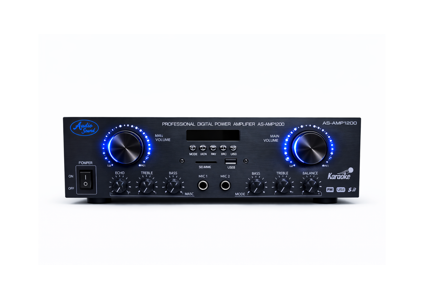 As-amp1200 Amplificador De Sonido Audio Sound