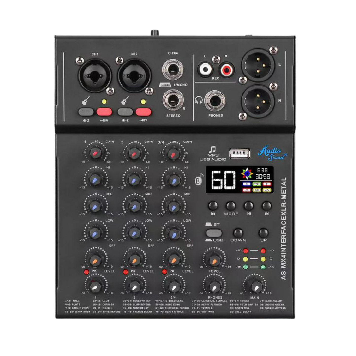 Mixer AS-MX4INTERFACE METAL – Audio Sound