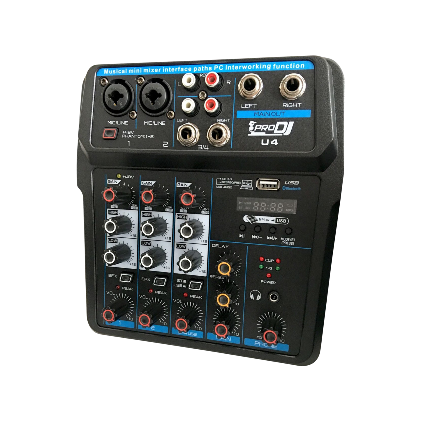 U4 CONSOLA PRO DJ 2 CANALES