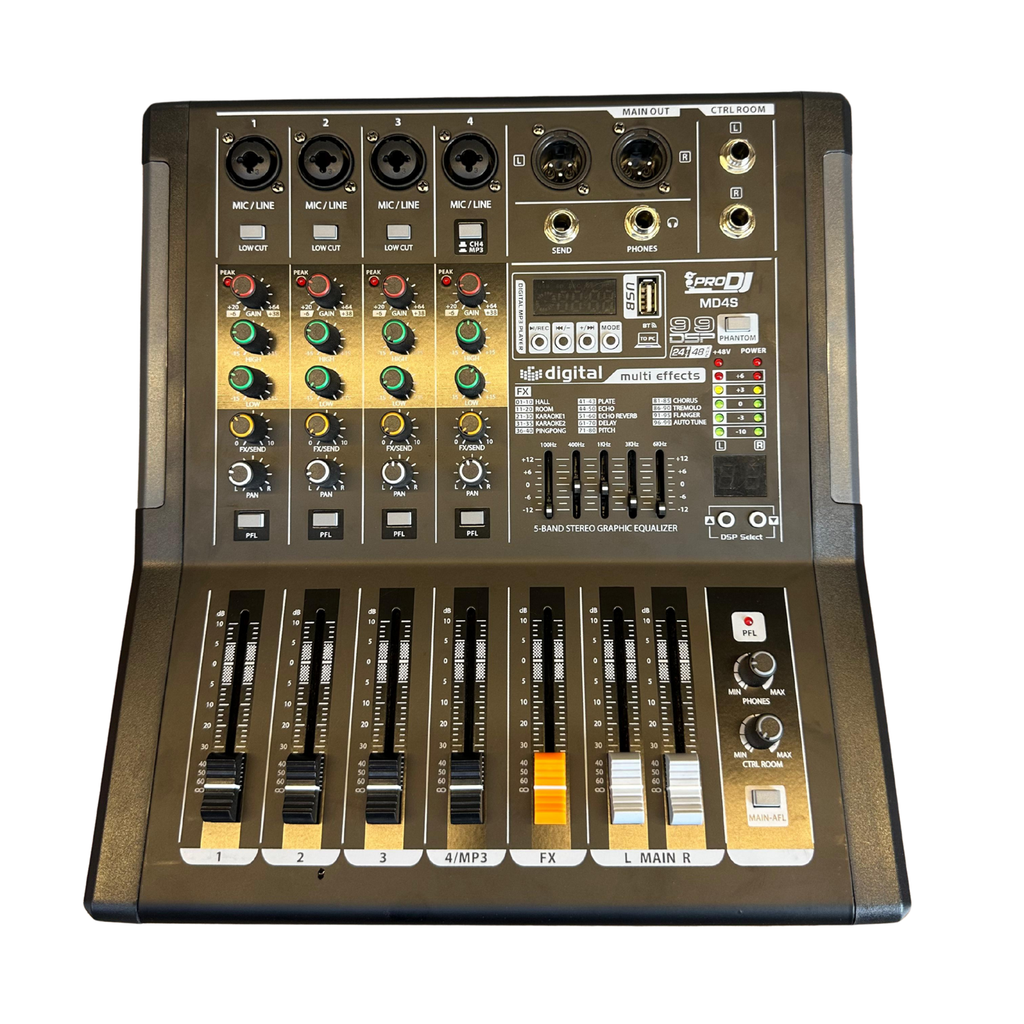 MD4S CONSOLA PRO DJ PASIVA 4 CANALES