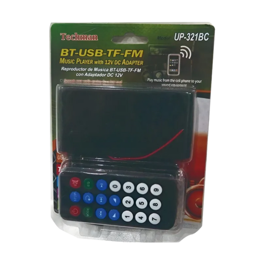 UP-321BC Modulo Reproductor Externo BT-USB-TF-FM Techman