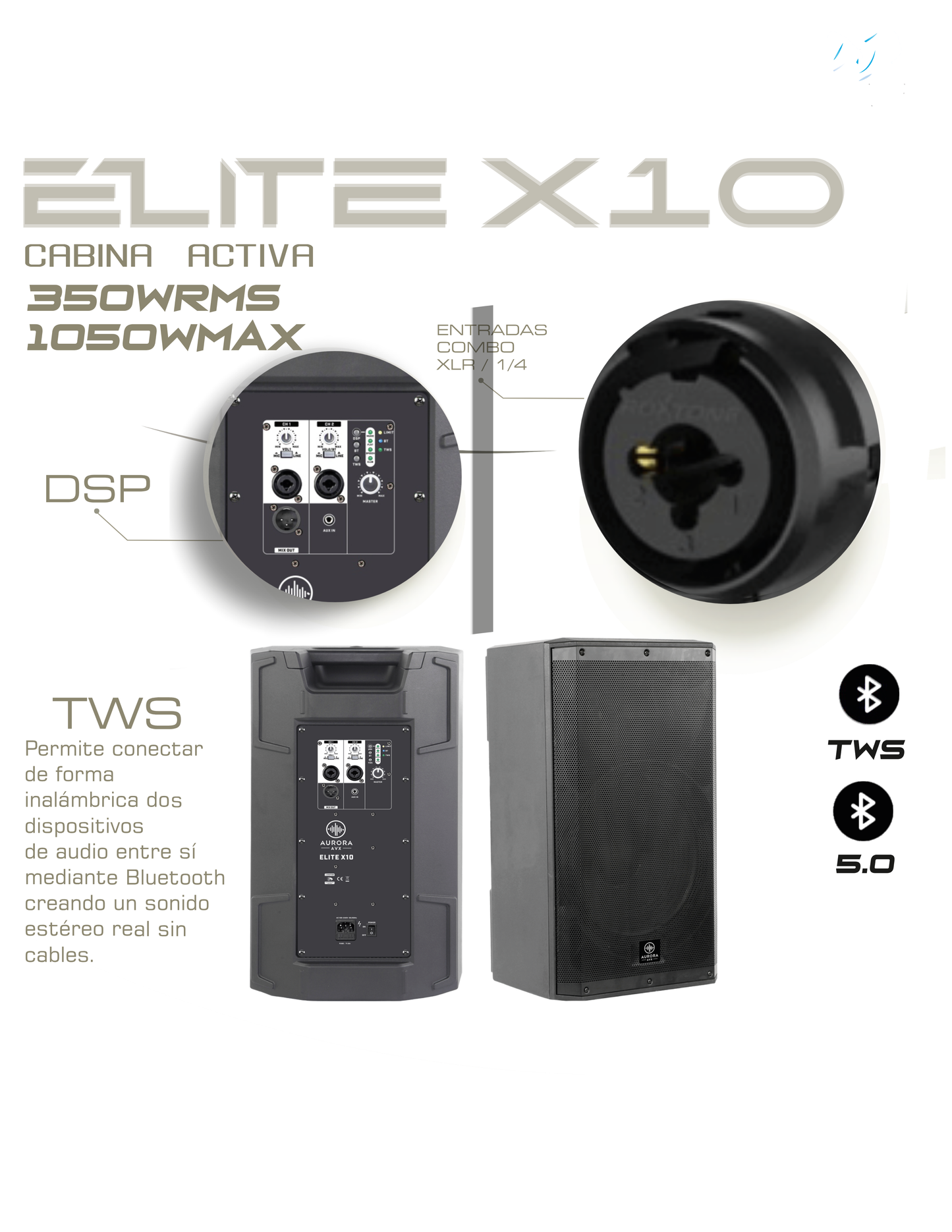 ELITE X10 CABINA 10 PULGADAS AURORA