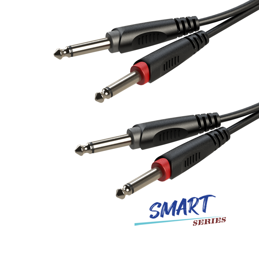 RACC100L10 Cable plug a plug 1/4 monofonico 10 METROS