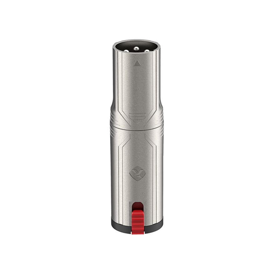 RA3XMJF Conector XLR 3P macho - 6,5mm Hembra Estéreo con Cierre de Seguridad.
