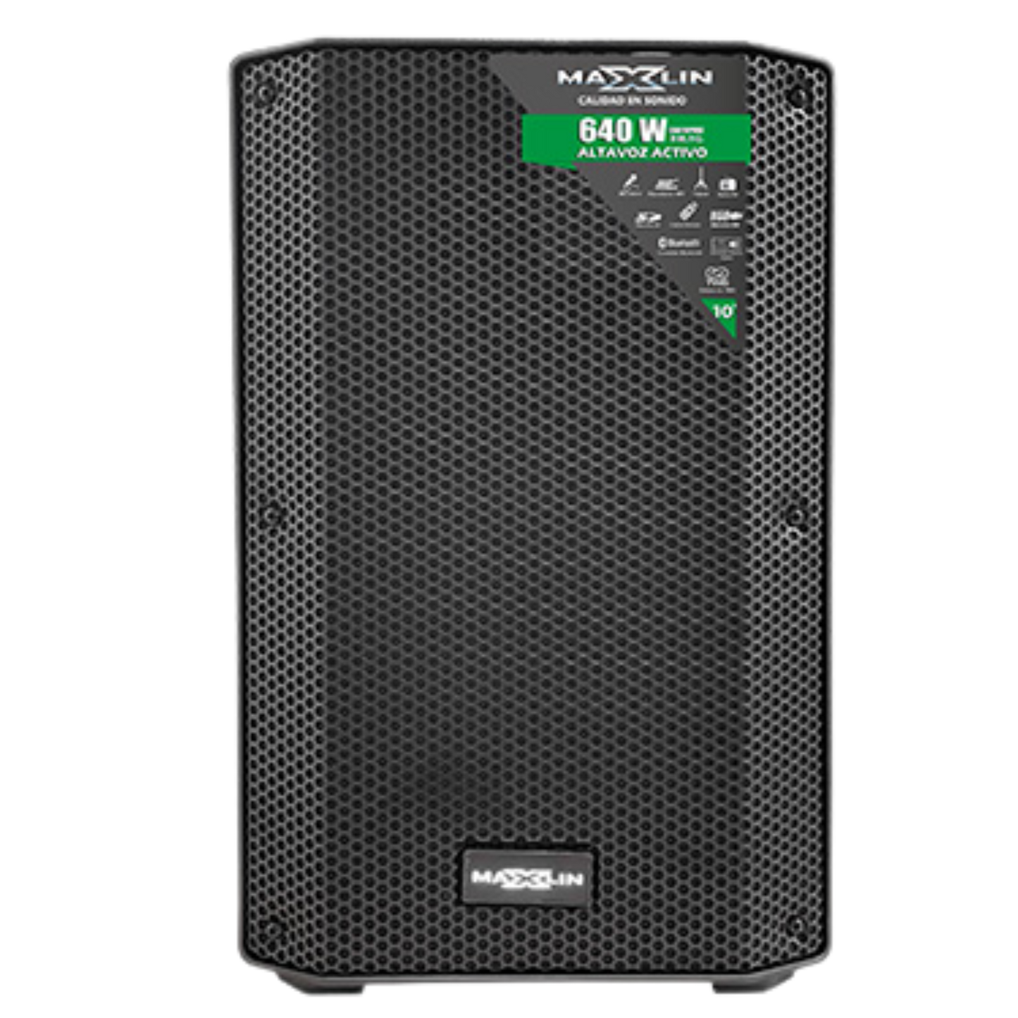 MX10Z ALTAVOZ ACTIVO MAXLIN 10 PULGAS EN COMBO