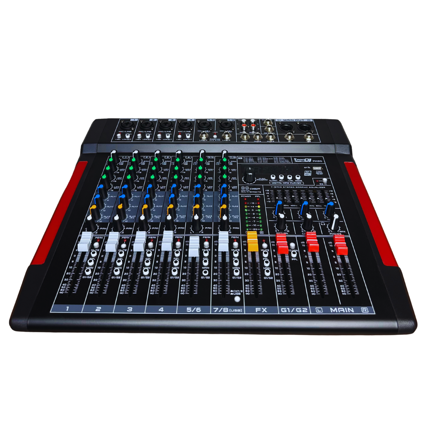 PH80 CONSOLA PRO DJ PASIVA 8 CANALES