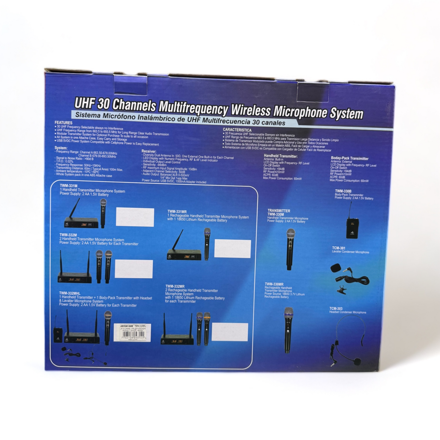 TWM332MHL Micrófono Inalámbrico AmericanSound