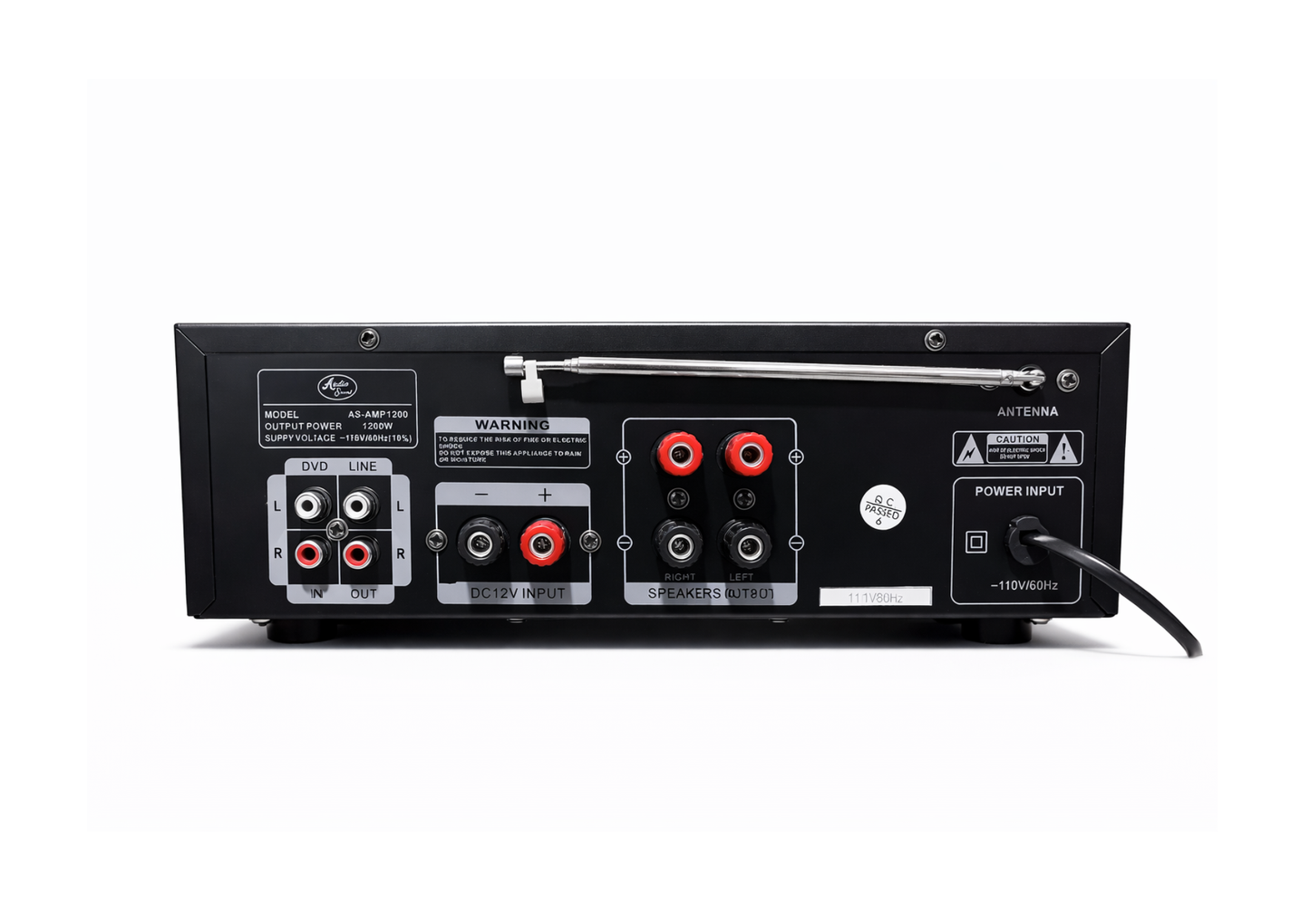As-amp1200 Amplificador De Sonido Audio Sound