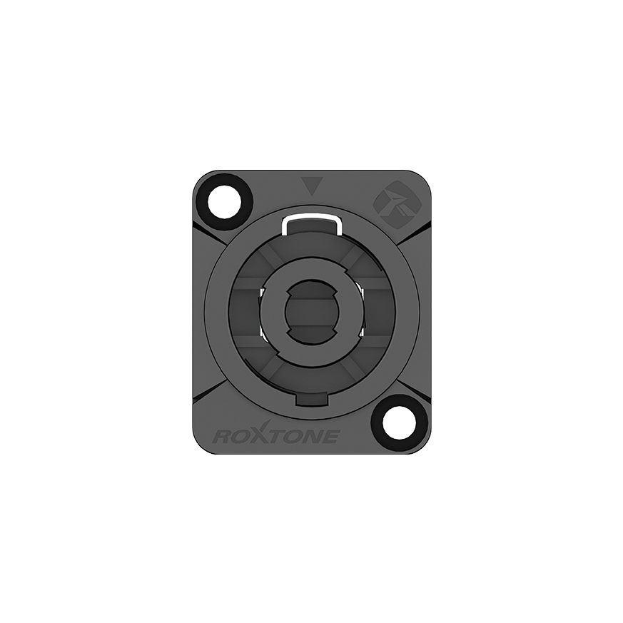 RS4MD-T Conector Jack Speakon de chasis cuadrado plástico.