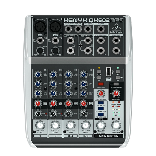 QX602MP3 CONSOLA BEHRINGER ANALOGA CON LECTOR USB