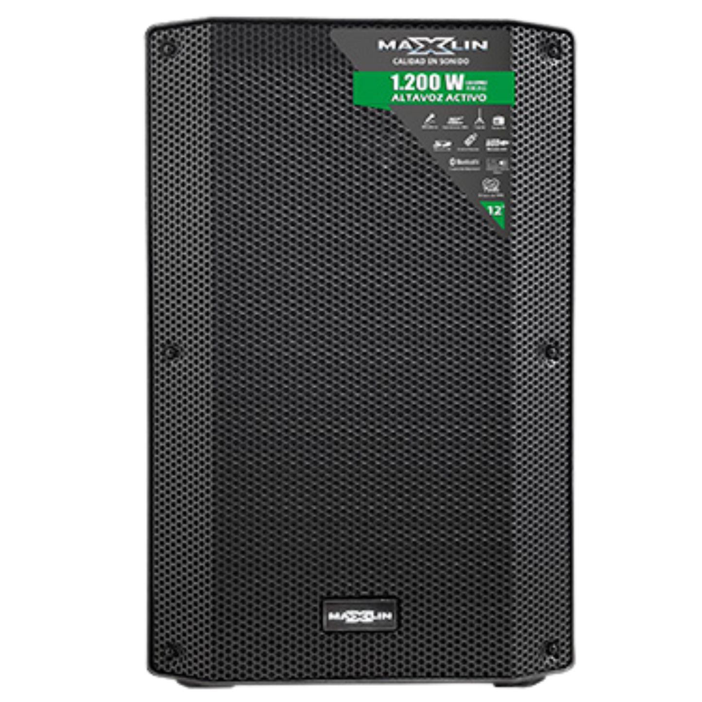 MX12Z ALTAVOZ ACTIVO MAXLIN 12 PULGADAS EN COMBO