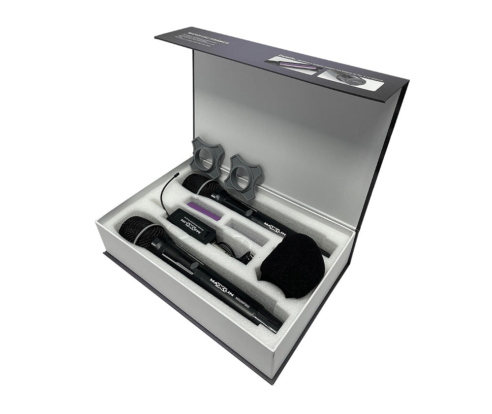 Micrófono Inalámbrico De Mano Doble Maxlin MXUHF502