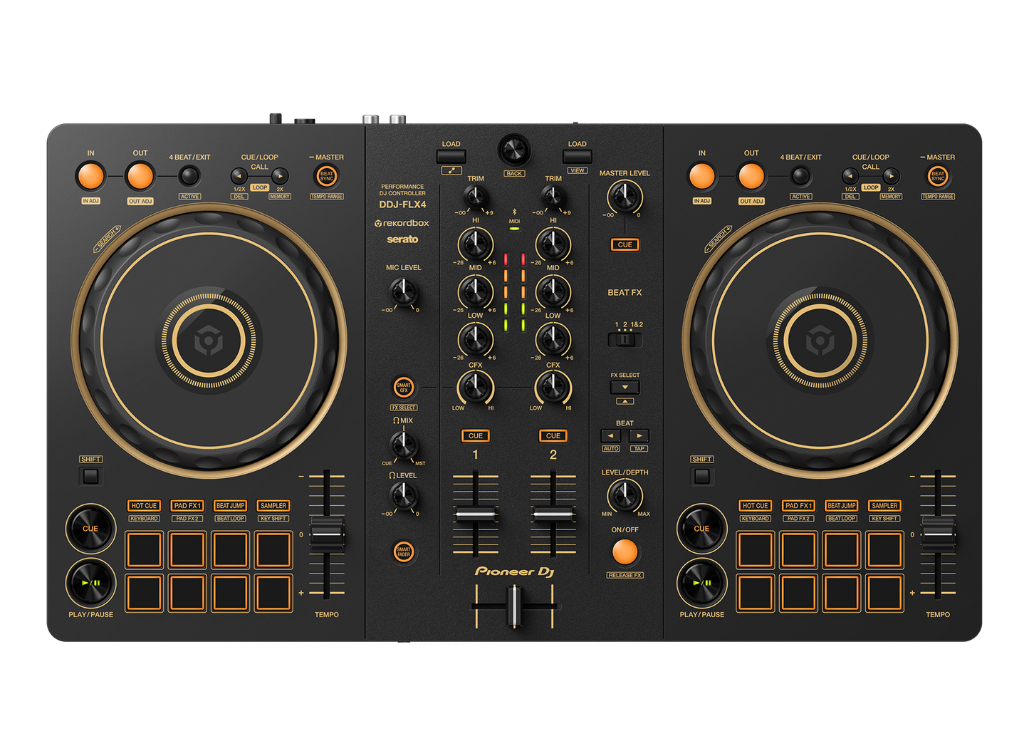 DDJ-FLX4N CONTROLADORA PIONEER DJ DORADA