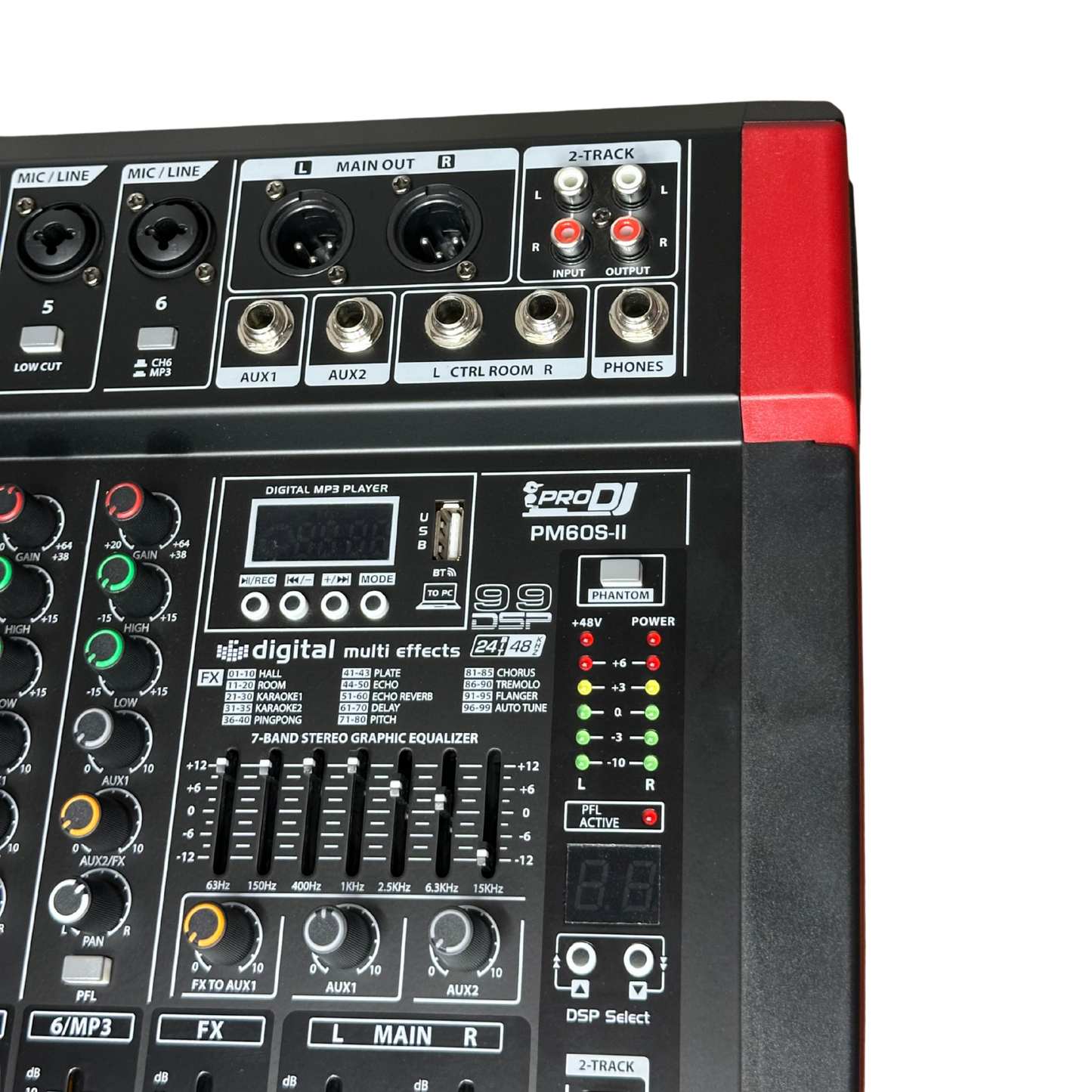 PM60S-II CONSOLA PRO DJ PASIVA 6 CANALES