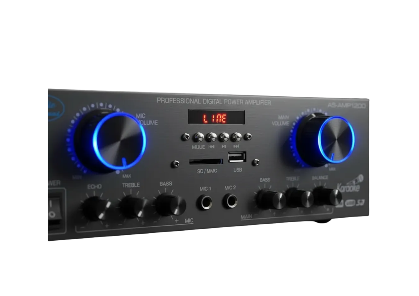 As-amp1200 Amplificador De Sonido Audio Sound