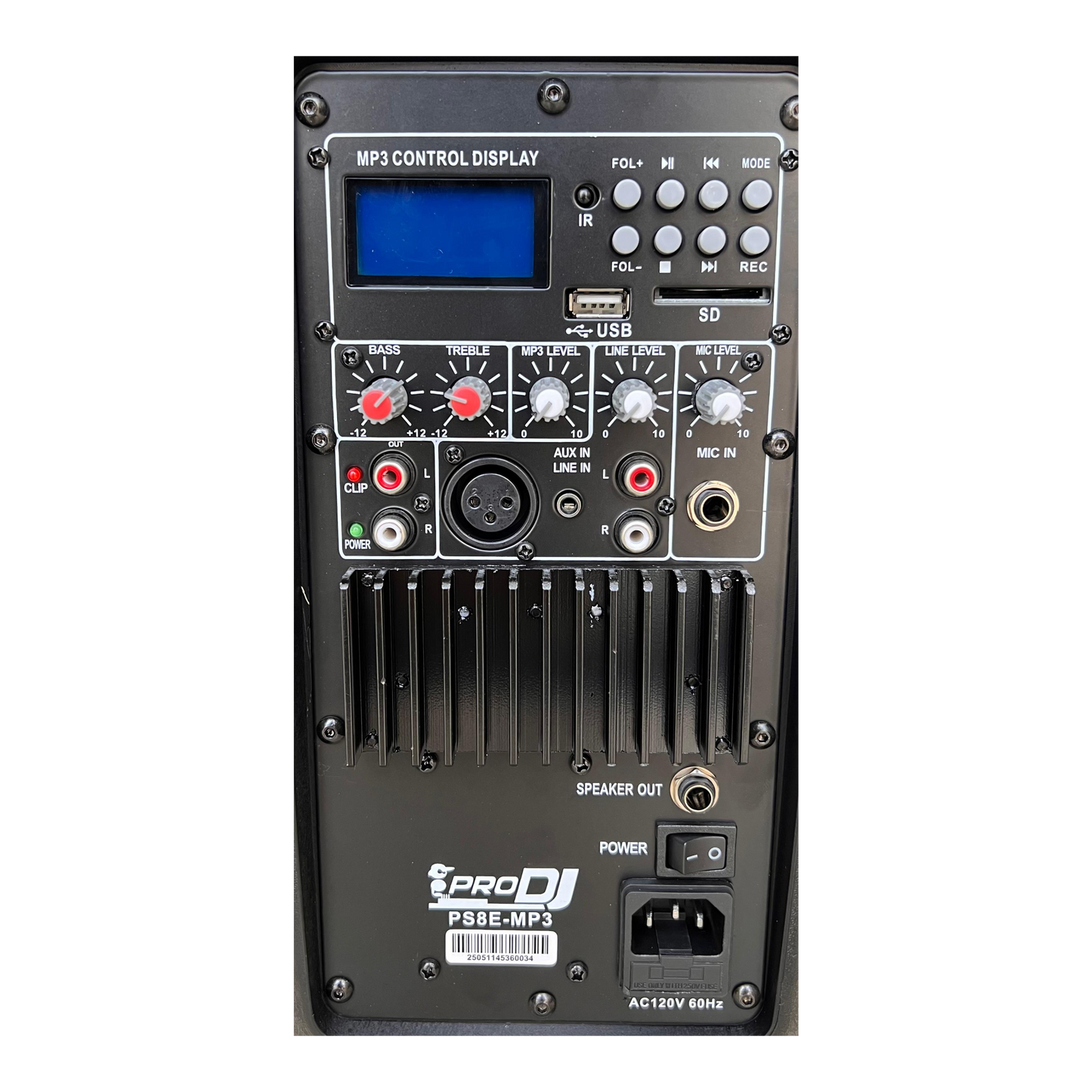 PS8E-MP3 CABINA ACTIVA PRO DJ 8" USB/BT/FM