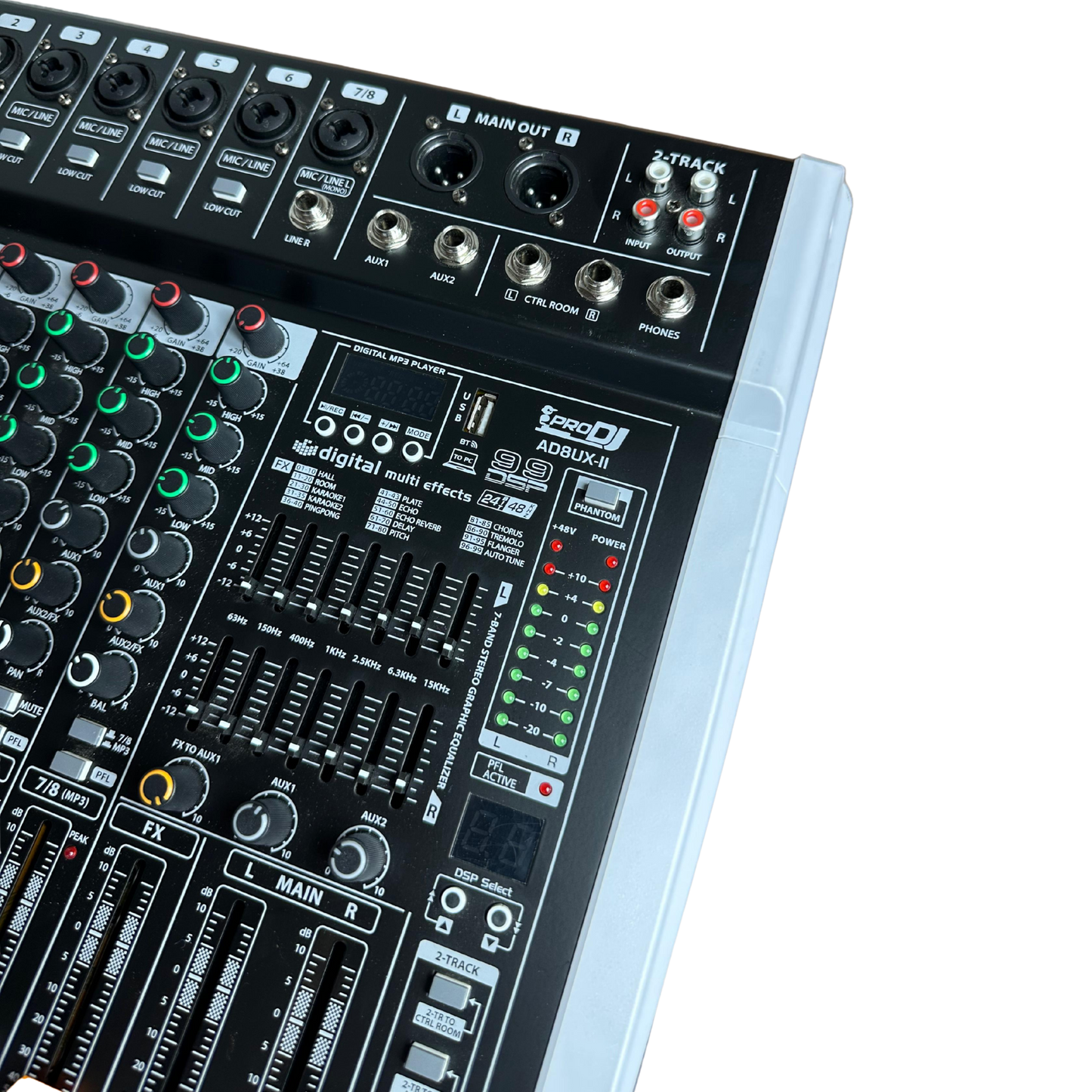 AD8UX-II CONSOLA PRO DJ PASIVA 8 CANALES