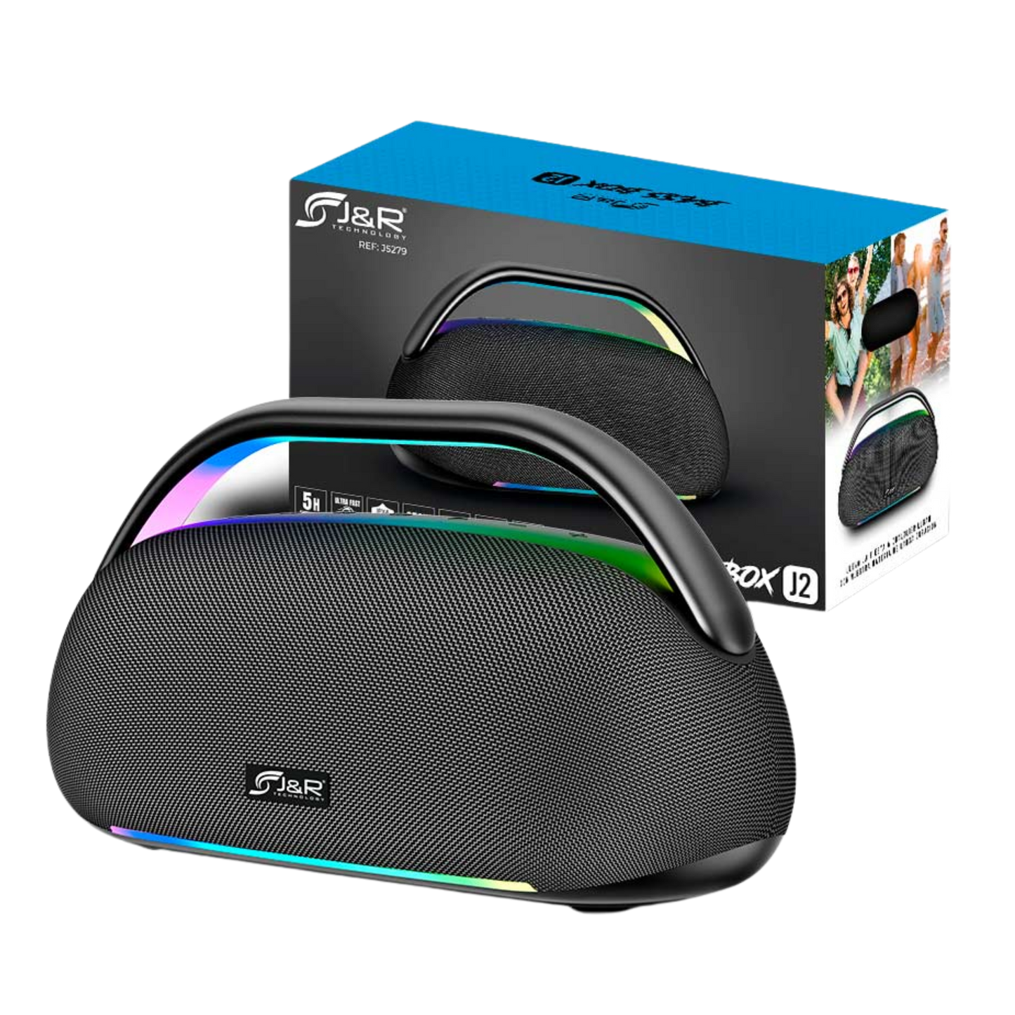 J5279 J & R BASS BOX J2 PARLANTE PORTABLE Y RECARGABLE