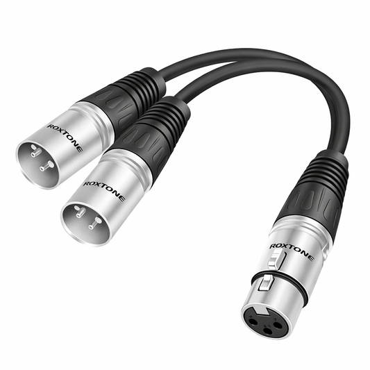 spliter xlr hembra a dos machos ROXTONE