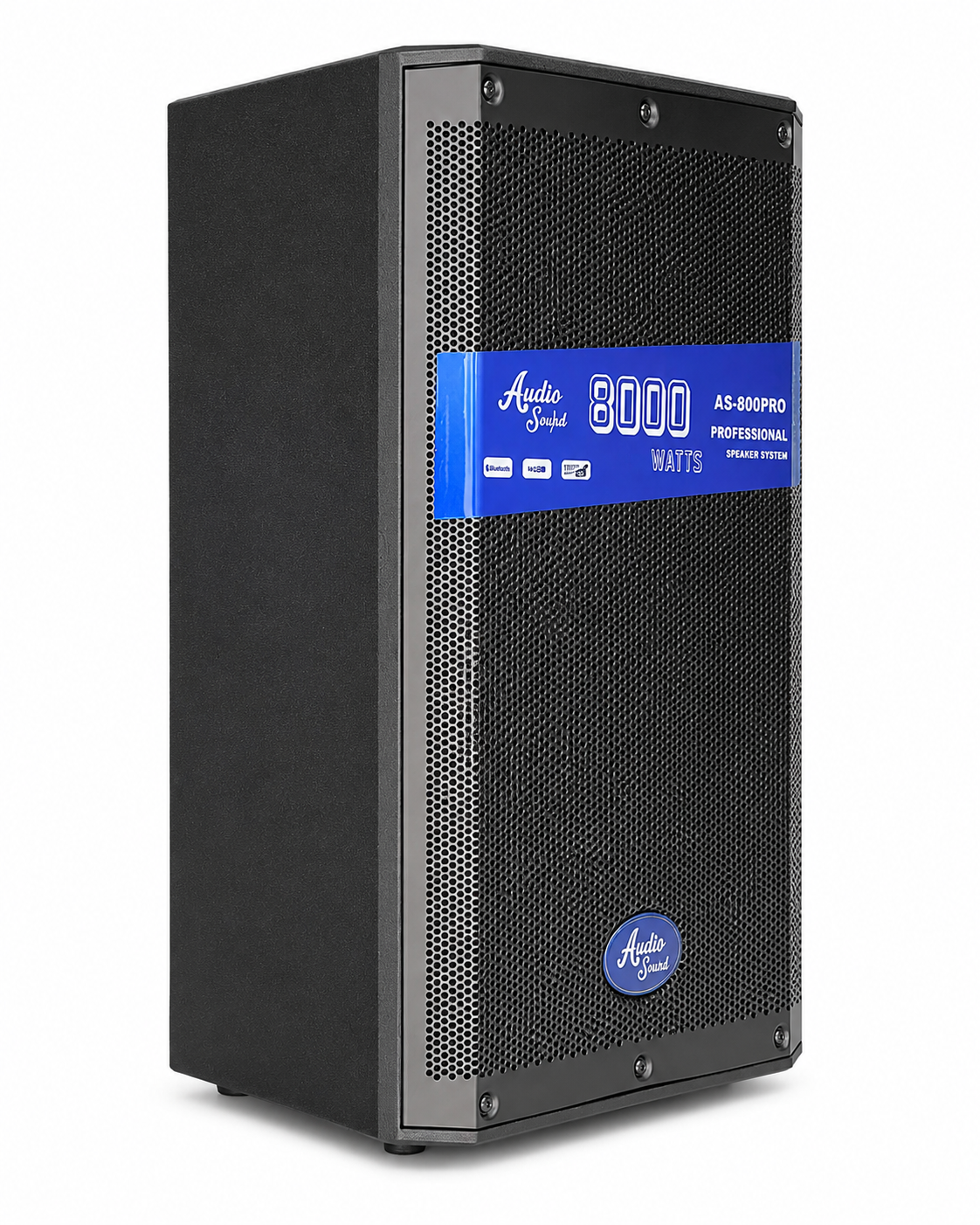 CABINA AUDIO SOUND ACTIVA DE 10 PULGADAS USB USB, FM, BLUET, DE 8 PULGADAS AS-800PRO