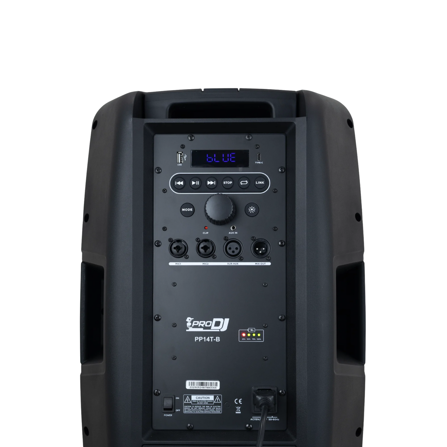 PP14T-B PRO DJ PARLANTE PRO DJ DE 15 PULGADAS RECARGABLE