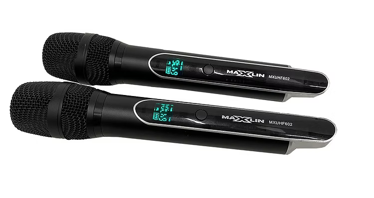 Micrófono Inalámbrico De Mano Doble Maxlin MXUHF602