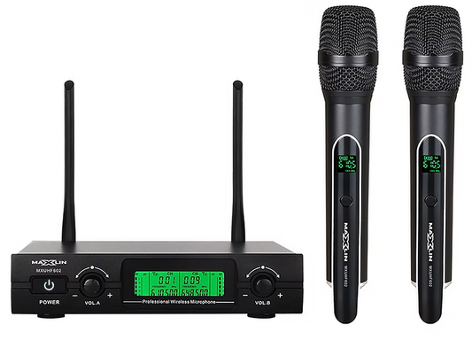 Micrófono Inalámbrico De Mano Doble Maxlin MXUHF602