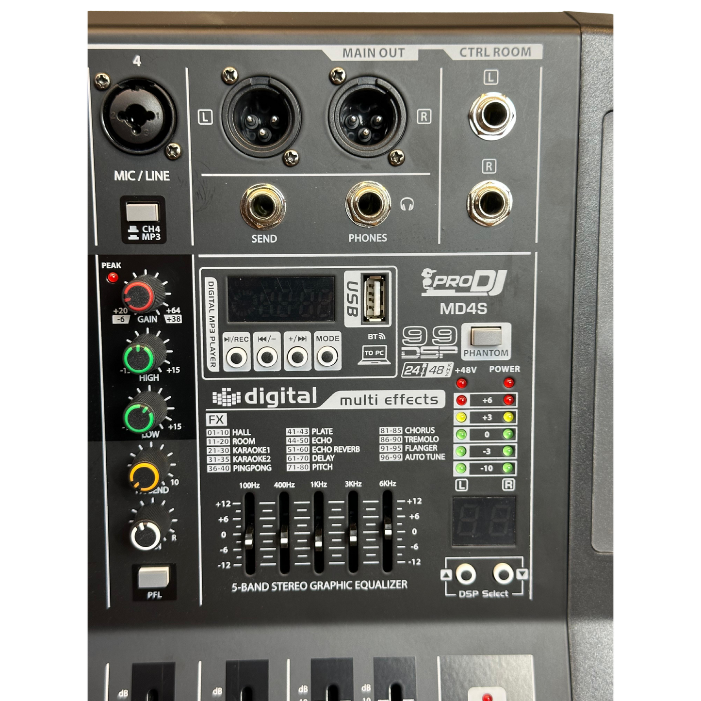 MD4S CONSOLA PRO DJ PASIVA 4 CANALES