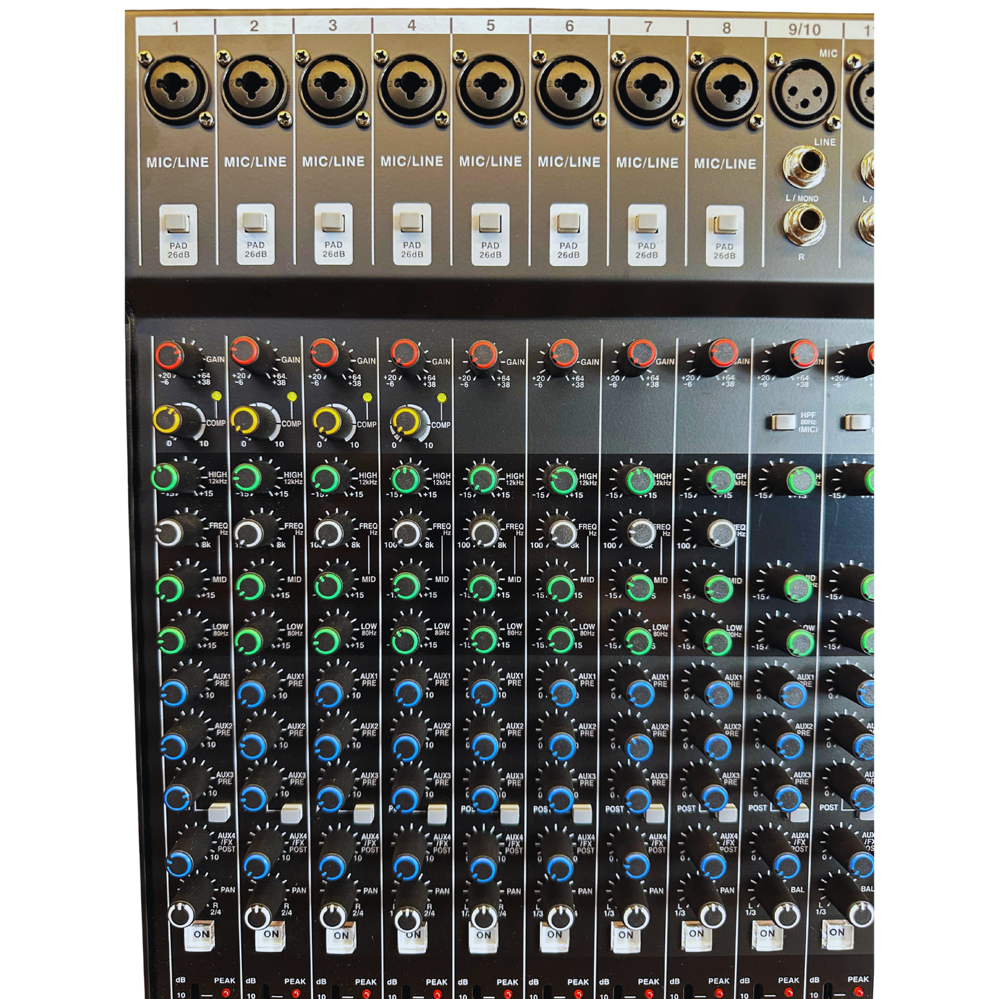 GM16-PRO CONSOLA PRO DJ PROFESIONAL DE 12 CANALES