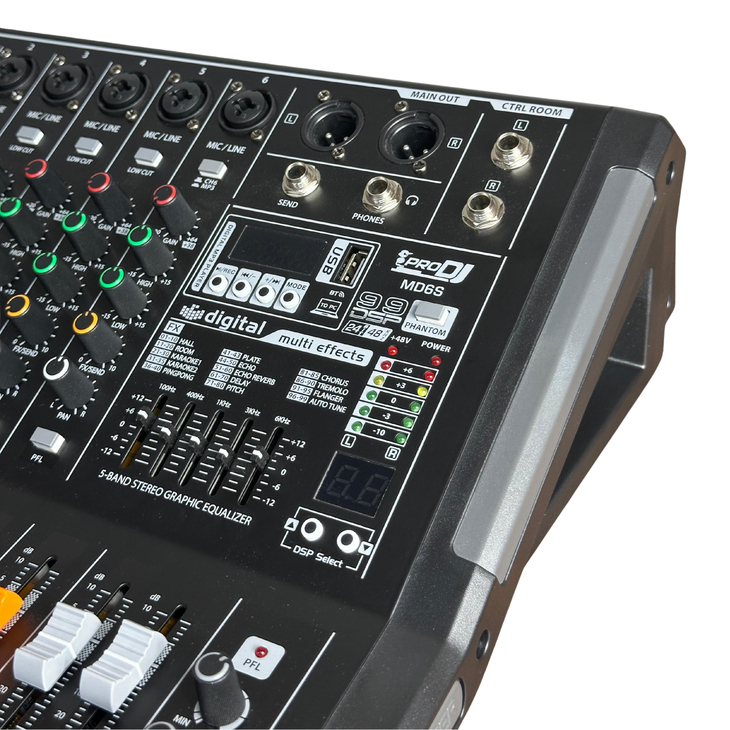 MD6S CONSOLA PRO DJ PASIVA 6 CANALES