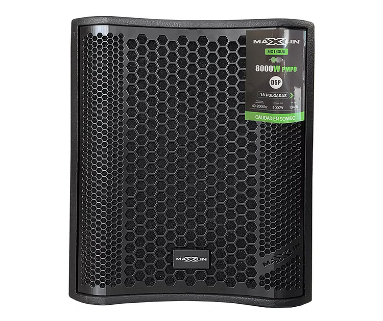 Maxlin MX18SUB BAJO Activo 18 pulgadas Bajo Amplificado 8000w