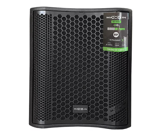 Maxlin MX18SUB BAJO Activo 18 pulgadas Bajo Amplificado 8000w